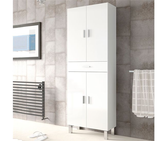 Conforama Columna de baño Aruba Blanco brillo 60 x 182 x 29 cm Ofertas