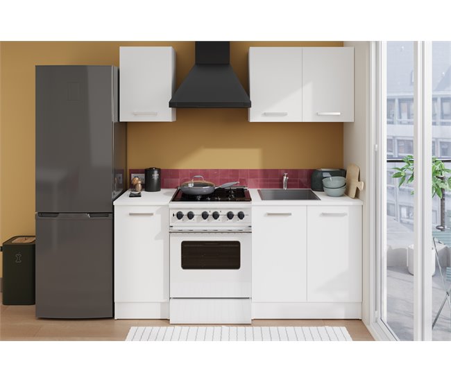 Conforama Módulo pared UNO de 80cm 2 puertas blanco mate Última moda
