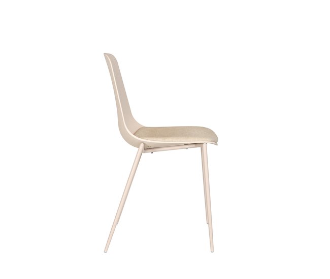 Conforama Pack de 2 unidades silla de cocina CUSHION fija PP beige Ofertas especiales
