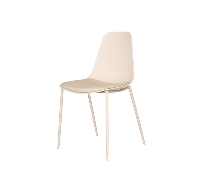 Conforama Pack de 2 unidades silla de cocina CUSHION fija PP beige Ofertas especiales