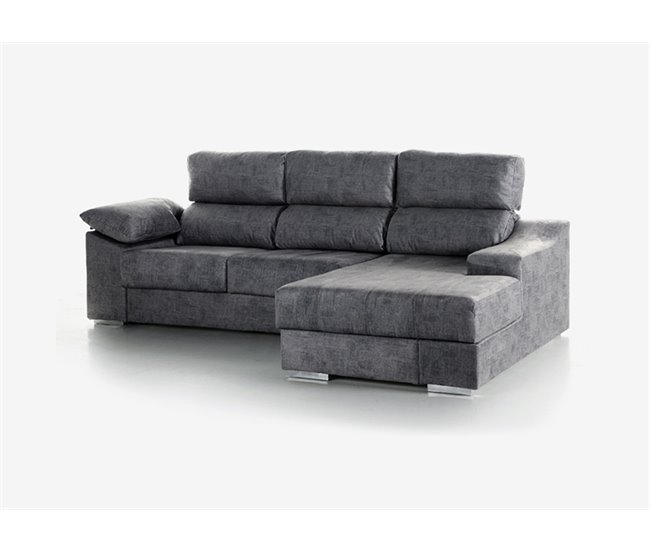 Conforama Chaise longue DANIELA 2 lado derecho color antracita Outlet