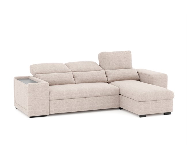 Conforama Chaise longue con cama HOXTON beige Rebajas