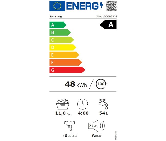 Conforama Lavadora carga frontal SAMSUNG WW11DG5B25AEEC 11kg 1400 RPM Envío gratis