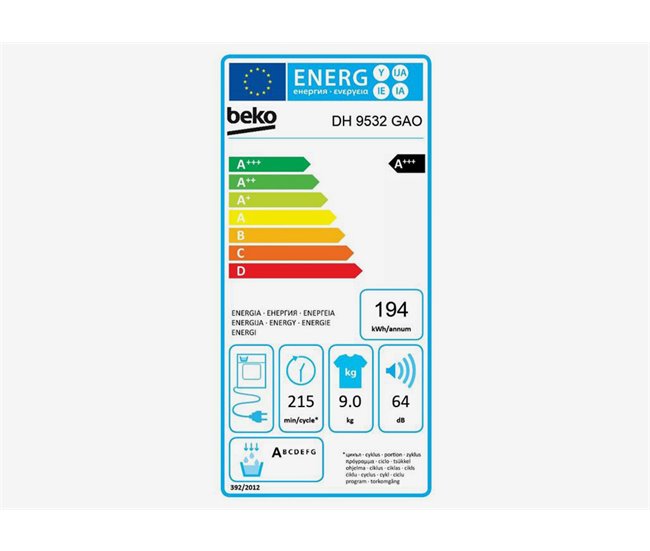 Conforama Secadora 9Kg Color Blanco Bomba de Calor BEKO DH 9532 GAO ÚLTIMAS EDICIONES