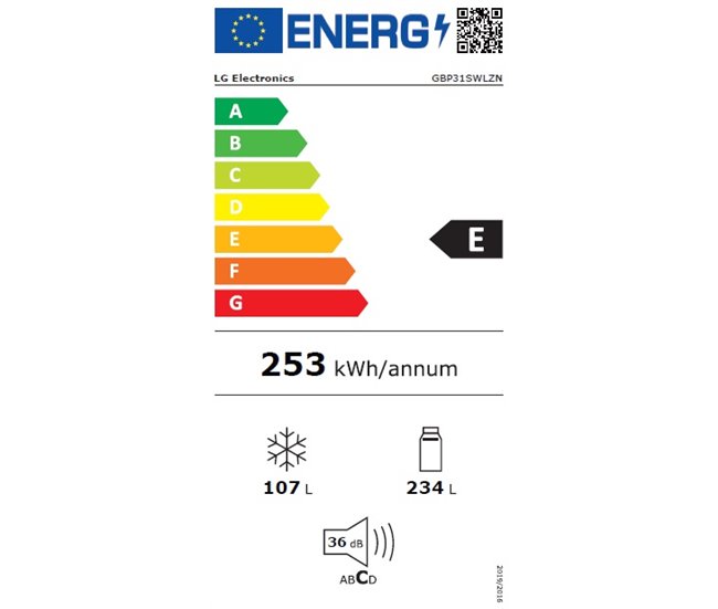 Conforama Frigorífico combi 1 86M 374L no frost blanco LG GBP31SWLZN Ahorra y exporta
