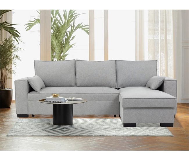 Conforama Chaise longue reversible con cama MARLON color gris Última moda