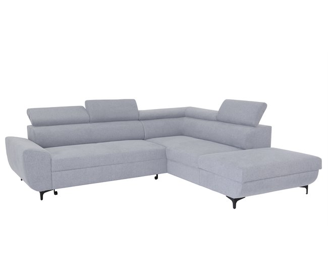 Conforama Rinconera Derecha con cama WESLEY color gris Ofertas de temporada
