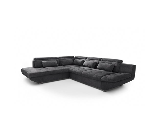 Conforama Rinconera convertible en cama ETERNITY izquierdo antracita