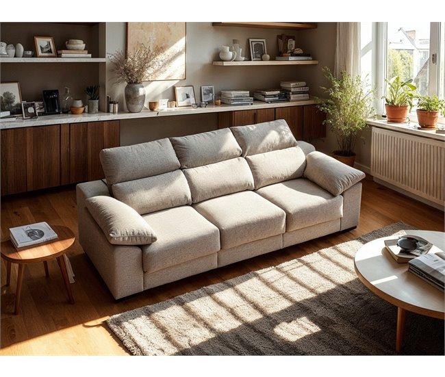 Conforama Sofá 3 plazas XL KLEE color beige En línea