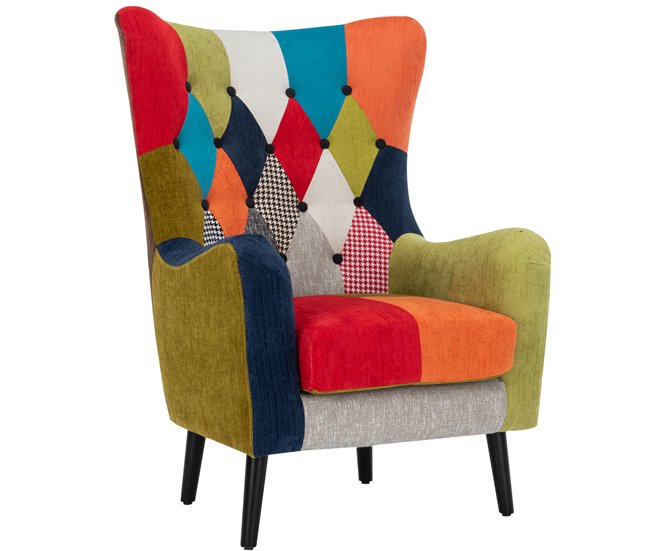 Conforama Sillón CIRCO estampado patchwork Ofertas
