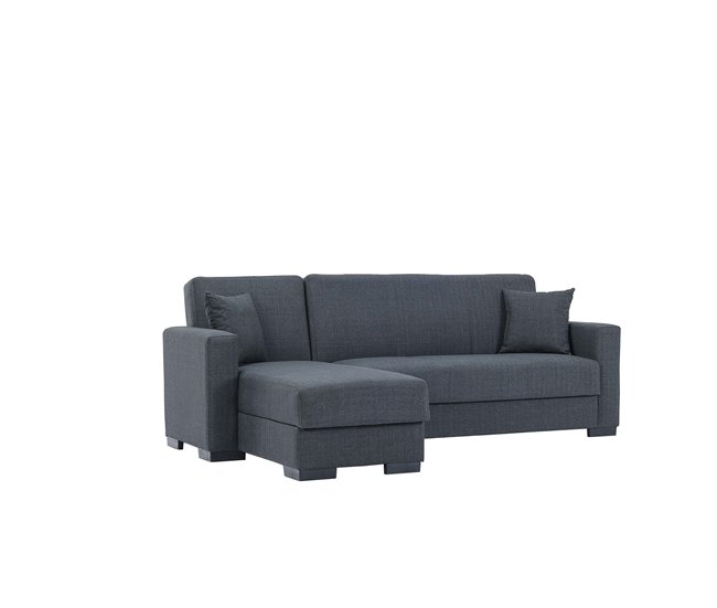 Conforama Chaise longue ANGELO cama reversible color gris Rebajas de fábrica