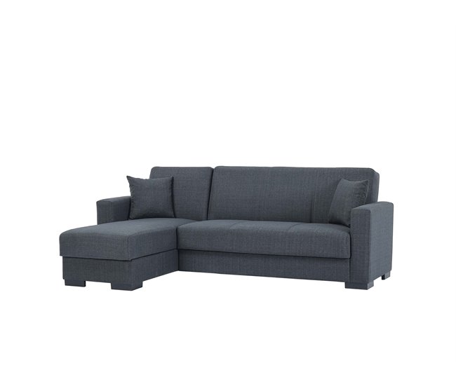 Conforama Chaise longue ANGELO cama reversible color gris Rebajas de fábrica