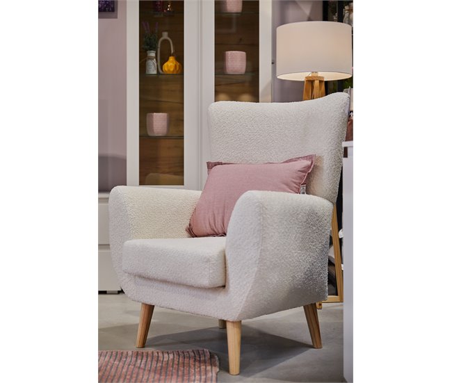Conforama Sillón decorativo color blanco BOB Descuento