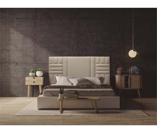 Conforama Cabecero KANSAS piel sintética beige 160x120cm Últimos 2 días