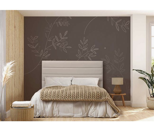 Conforama Cabecero MONTREAL piel sintética arena 160x120cm Precio de fábrica