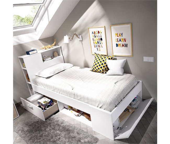 Conforama Cama compacta 90X190 con cajones LANKA Superdescuento