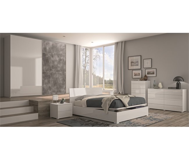 Conforama Cama abatible CAPRI 150 x 190 de color blanco lacado Limitado a 3 días
