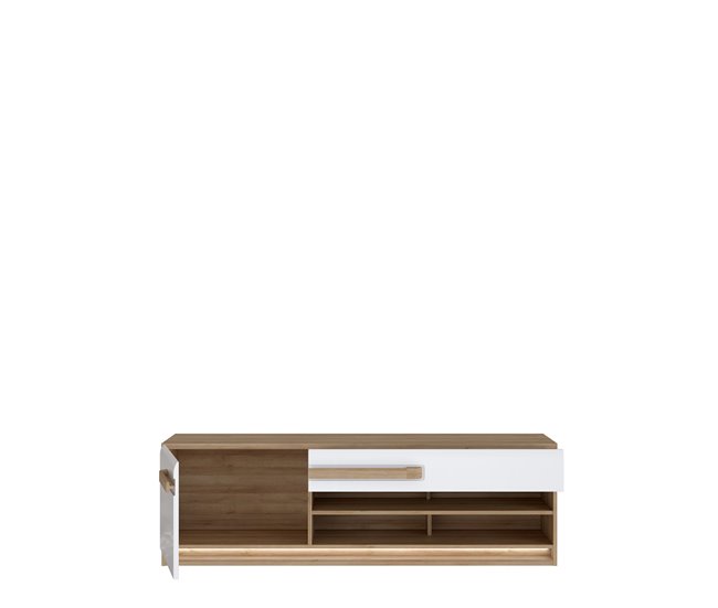 Conforama Mueble tv 1 puerta 1 cajón MONTREAL blanco Rebajas de fin de temporada