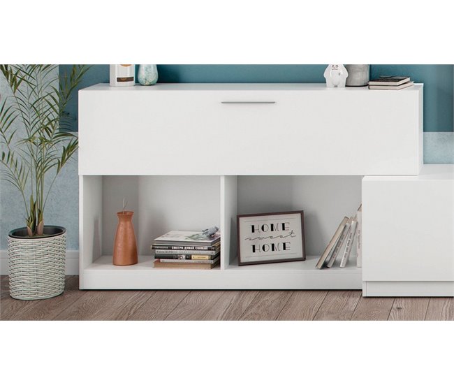 Conforama Compacto TV ASPEN blanco 260cm Precio ultrabajo