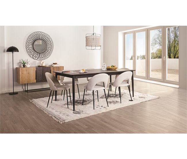 Conforama Mesa de comedor extensible marrón OLYMPIA Rebajas