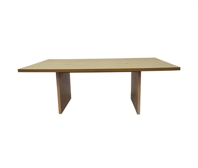 Conforama Mesa de comedor fija color roble GENÈVE Gran oferta