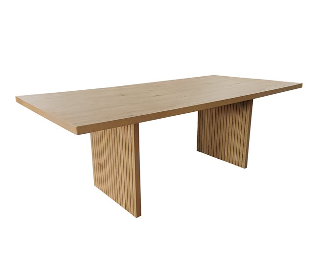 Conforama Mesa de comedor fija color roble GENÈVE Gran oferta