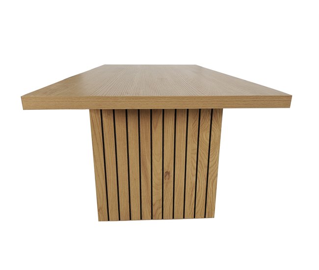 Conforama Mesa de comedor fija color roble GENÈVE Gran oferta