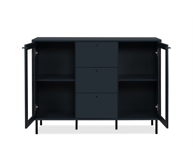 Conforama Caracas Aparador 2 puertas azul marino Rebajas de fábrica