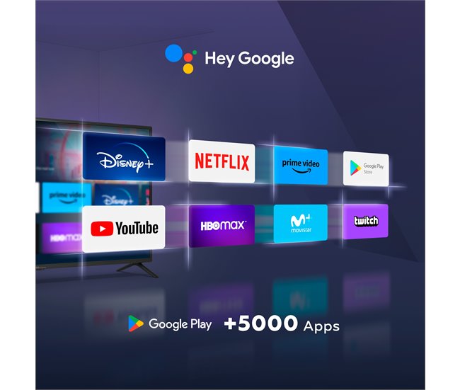 Conforama Smart TV 40 pulgadas Full HD Hey Google Official Assistant con control por voz. Televisor Android 11 - TD Systems PRIME40C15GLE Mejor oferta