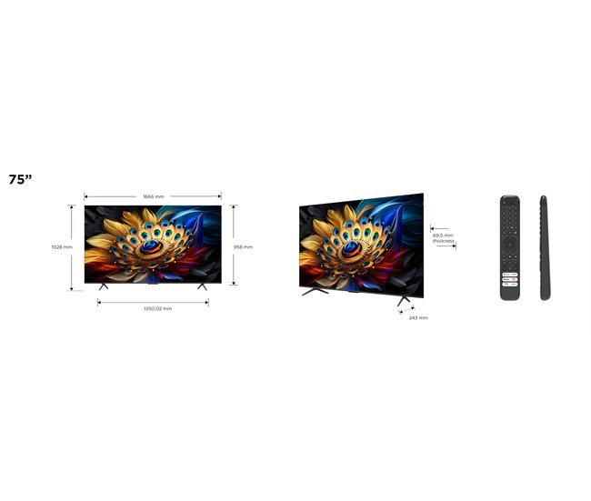Conforama TV 75 pulgadas TCL 75C655 QLED Smart TV 3 HDMI 1 USB ÚLTIMAS EDICIONES