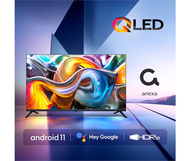 Conforama Televisor Smart TV 40 pulgadas QLED. Google Official con Android 11. Televisión TDT-HD - anexa SMART40C01FGQ Ahorra y exporta