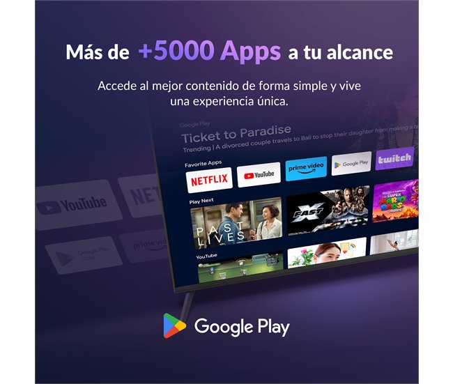 Conforama Televisor Smart TV 40 pulgadas QLED. Google Official con Android 11. Televisión TDT-HD - anexa SMART40C01FGQ Ahorra y exporta