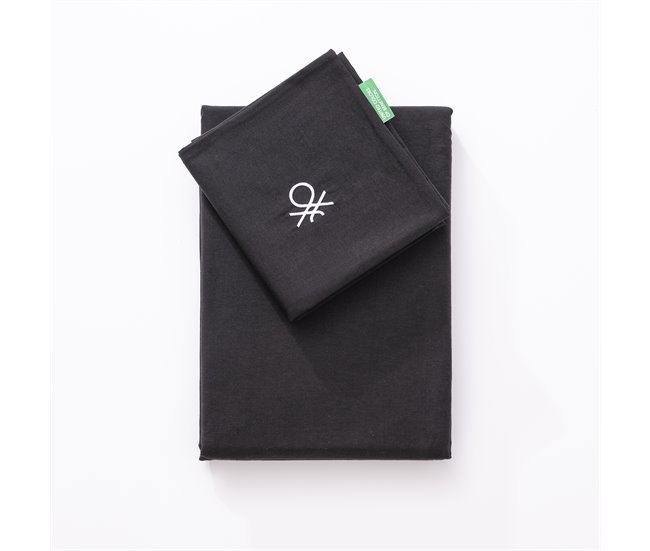 Conforama Funda nórdica BENETTON cama 90 cm. color blanco/negro Ofertas especiales