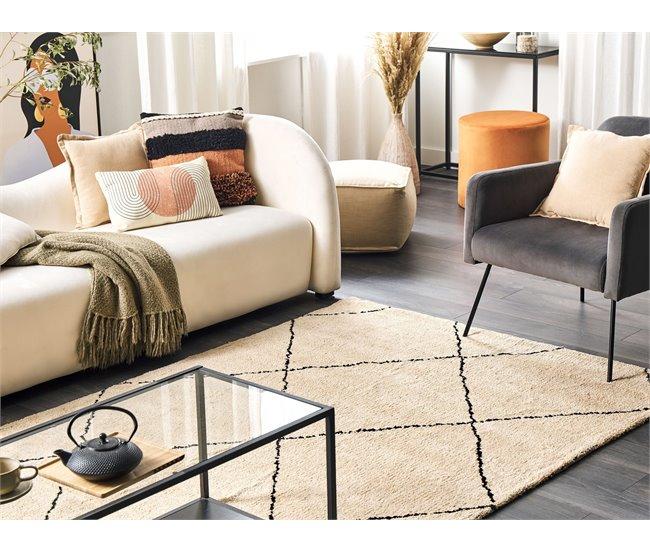 Conforama Alfombra beige/negro 200 x 300 cm MUTKI Rebajas