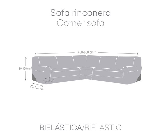 Conforama Funda Sofá Bielastica Adaptable Rinconera Modelo Roc 3 + 2 Beige Ventas relámpago