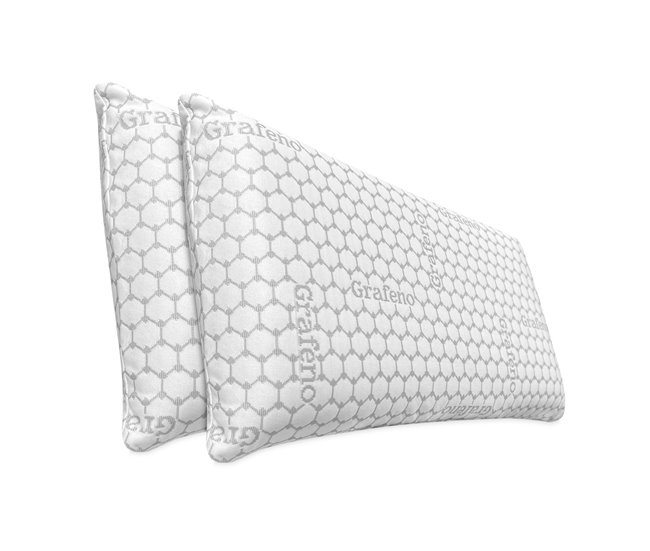 Conforama Pack 2 Almohadas Viscoelásticas 90 x 40 cm Carbono Plus | Máximo Confort y Excelente Adaptabilidad con Propiedades Antiestrés