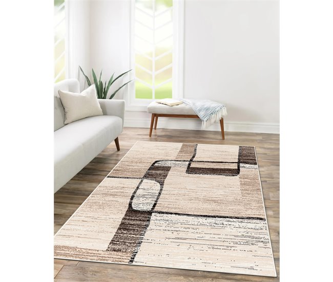 Conforama Alfombra KIRA 150x210cm color beige Oferta exclusiva