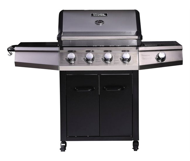 Conforama Barbacoa a gas "Bingo 5" - 5 quemadores (1 lateral) - 15.2kW + Funda de protección - Negro Ventas relámpago