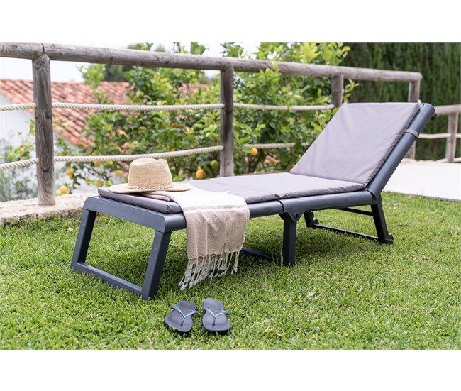 Conforama Tumbona de jardín color antracita DREAM ÚLTIMAS EDICIONES