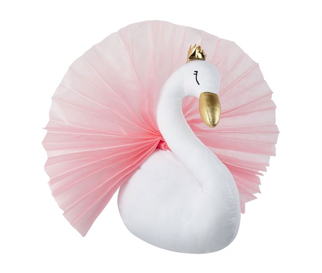 Conforama Decoración de pared de algodón blanco crema/rosa/dorado 22 x 32 cm ODETTA Envío internacional gratuito