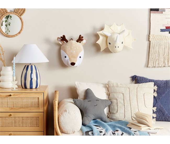 Conforama Decoración de pared de algodón beige/blanco/marrón 23 x 30 cm BAMBI Limitado a 3 días