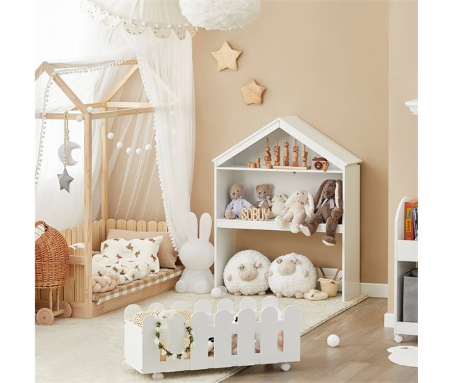 Conforama Librería Infantil con 1 Cajón móvil Estantería Infantil de Juguetes y Libros 91 x 30 x 114cm KMB52-W SoBuy Precio ultrabajo