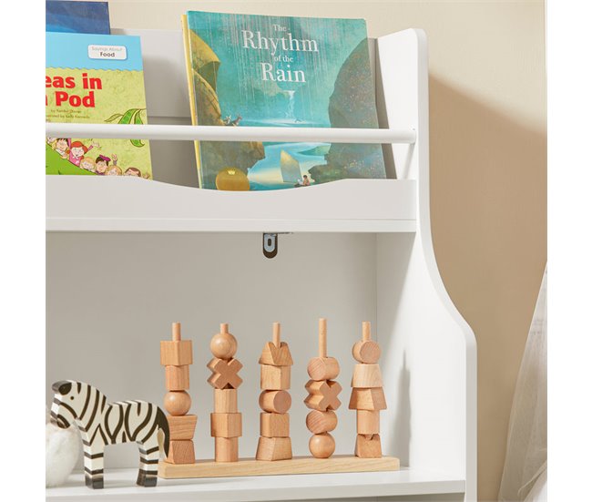 Conforama Estantería Infantil para Libros Organizador de Juguetes Multifuncional con 3 compartimientos y 1 estante KMB57-W SoBuy Devoluciones gratuitas