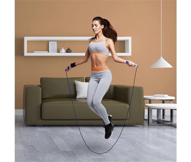 Conforama Comba de saltar Digital LCD Registro Actividad 2.7M ajustable Fitness Gridinlux En oferta