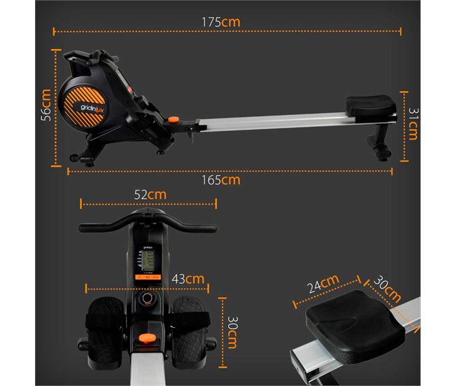 Conforama Máquina Remo Trainer IMPULSE Resistencia Magnética Plegable Fitness En Casa. Gridinlux Gran oferta
