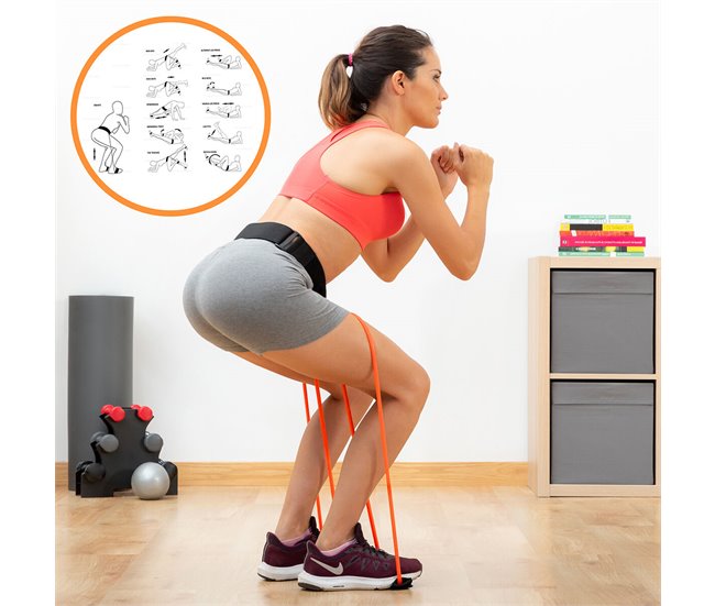 Conforama Cinturón con Bandas de Resistencia para Glúteos y Guía de Ejercicios Bootrainer InnovaGoods ÚLTIMAS EDICIONES