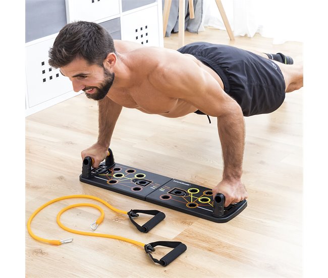 Conforama Tabla de Flexiones Push-Up con Bandas de Resistencia y Guía de Ejercicios Pulsher InnovaGoods Últimos 2 días