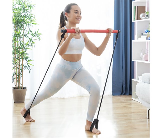 Conforama Barra de Fitness con Bandas Elásticas y Guía de Ejercicios Resibar InnovaGoods Precio de fábrica