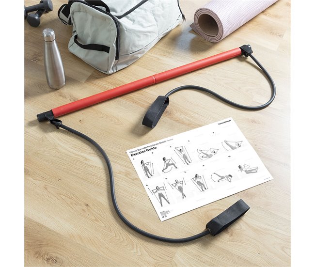 Conforama Barra de Fitness con Bandas Elásticas y Guía de Ejercicios Resibar InnovaGoods Precio de fábrica
