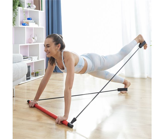 Conforama Barra de Fitness con Bandas Elásticas y Guía de Ejercicios Resibar InnovaGoods Precio de fábrica